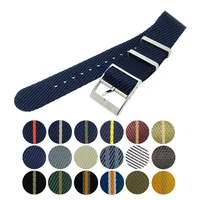 

Adjustable 22mm Nato Straps Changeable Single Pass Seatbelt Nylon 20mm Watch Band Strap