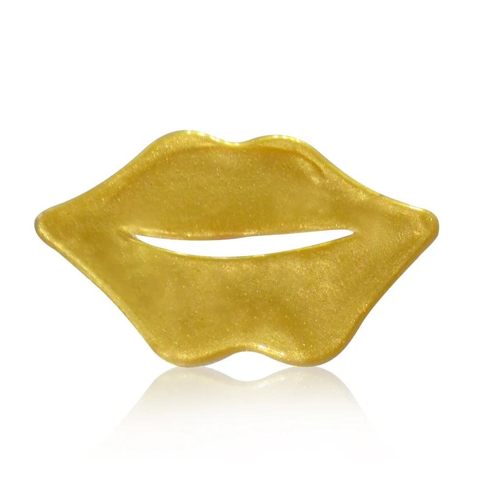 

Private label custom lip plumping mask 24k gold crystal collagen lip sleeping mask patch manufacturer, Golden