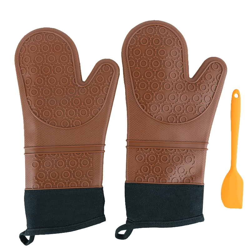 

Heat Resistant Pot Holders Flexible Oven Gloves Silicone Oven Mitt, Customized