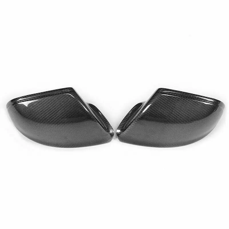 

Side Mirror Case Replacement Carbon Fiber Rear View Mirror Cover Fit For Audi Q5 SQ5 Q7, Glossy carbon black
