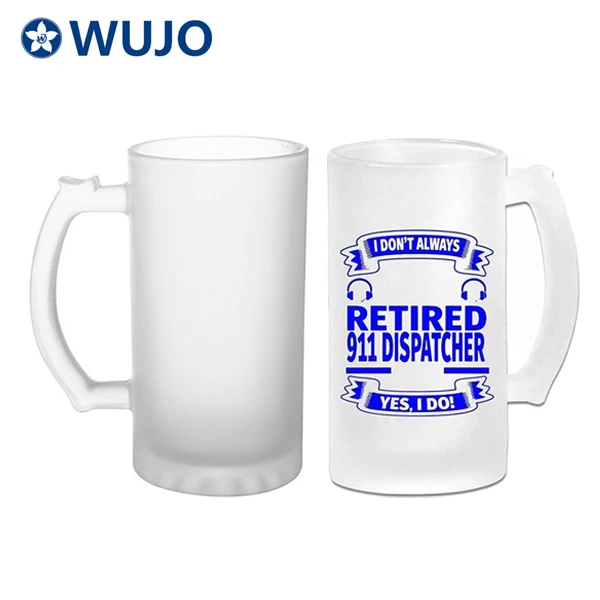 

Glass Sublimation Stein Coffee Mugs High Quality Sublimation Frosted Glass Beer Mugs, Customized for sublimation glass beer mug