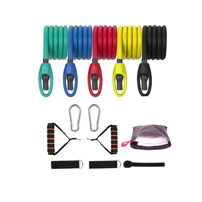 

Drop shipping Hot selling product bands set resistance exercise fitness resistance tube with foam handles, Picture