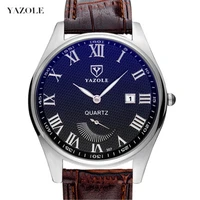 

YAZOLE 307 Mens Watches Calendar Date Analog Quartz Mens Waterproof WristWatch Business Style Men Watch Relojes