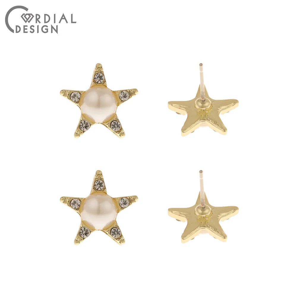 

Jewelry Accessories Cordial Design 100Pcs 12*12MM Jewelry Accessories Stars Shape Hand Made DIY Making Imitation Pearl