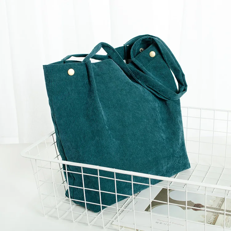 

Hangzhou Xiwei HZXW 2020 Hot Fashion New Design Organic Corduroy Shoulder Tote Bag, Pantone