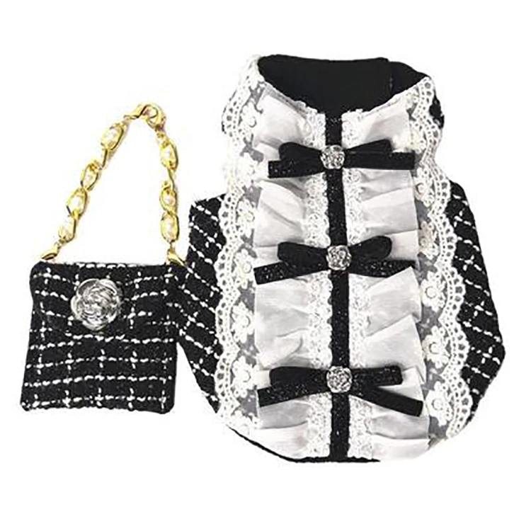 

Wholesale Four Seasons Maid Luxury Winter Dog Summer Clothes Spring with Snack Bag, Picture shows