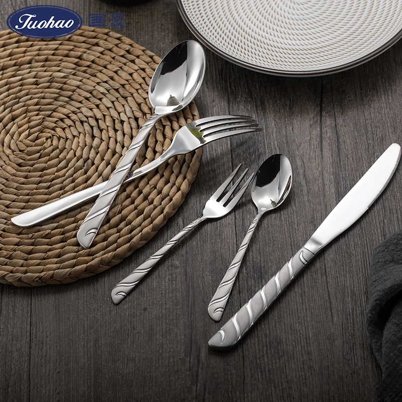 

OEM ODM China cutlery manufacturer stainless steel flatware dining spoon dining picnic cutlery for hotel