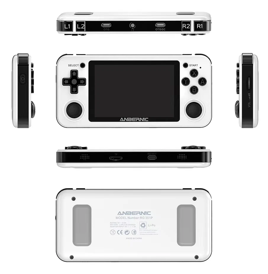 

Handheld game console 64GB open source system game player box built-in WiFi RG351P