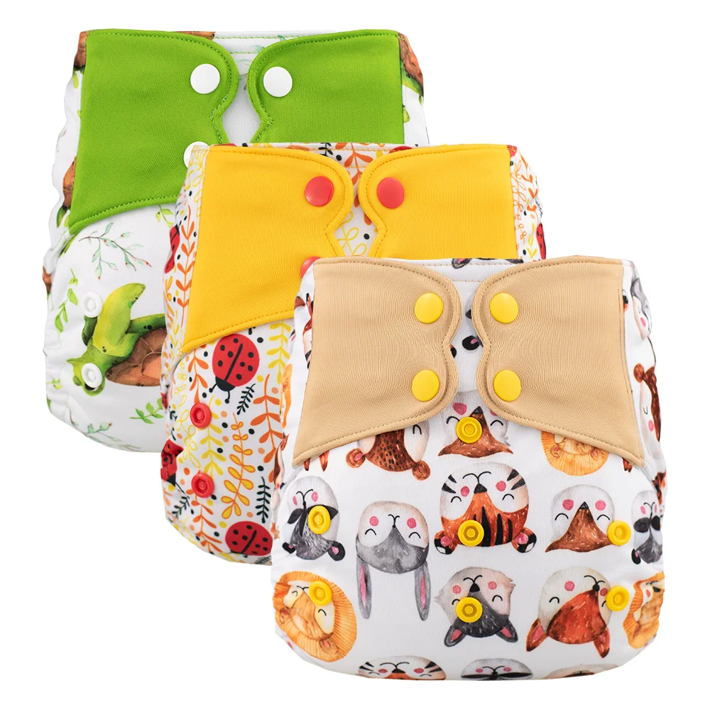 

OEM ODM In Stock RTS Brand Pocket Diaper Baby Nappy Reusable Washable  Eco Friendly Suede Cloth Inner Bamboo Microfiber