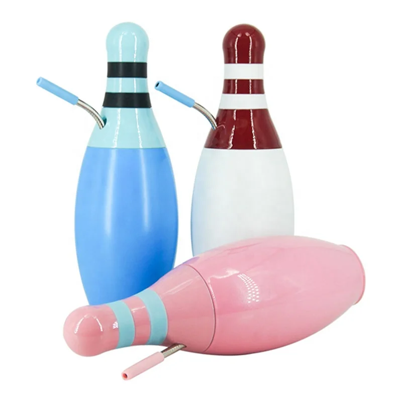 

Wholesale 16oz Bowling Shape Water Bottle Double Wall Stainless Steel Wine Tumblers, Customized colors acceptable