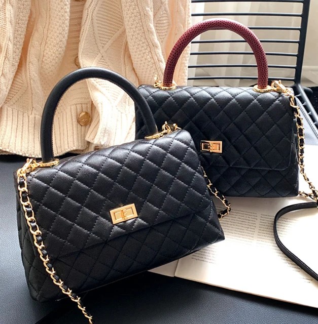 

Handbag 2020 new color flap bag caviar ladies bag