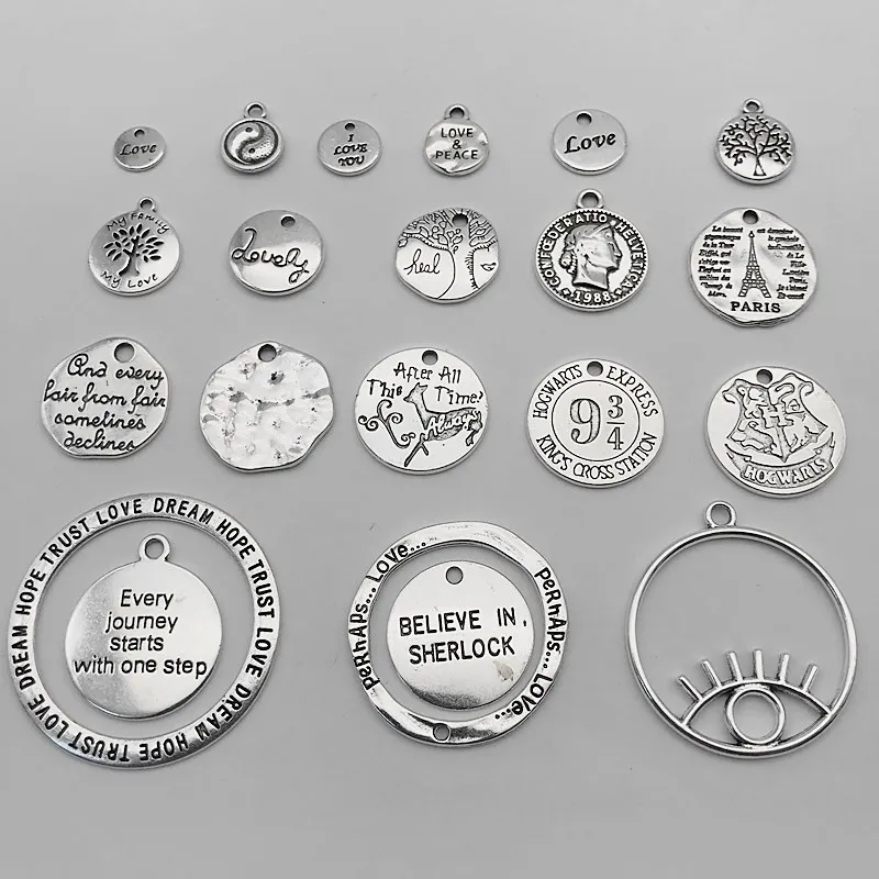 

10 pcs tree life pewter alloy metal charms love charms for jewelry making jewelry accessories pendants