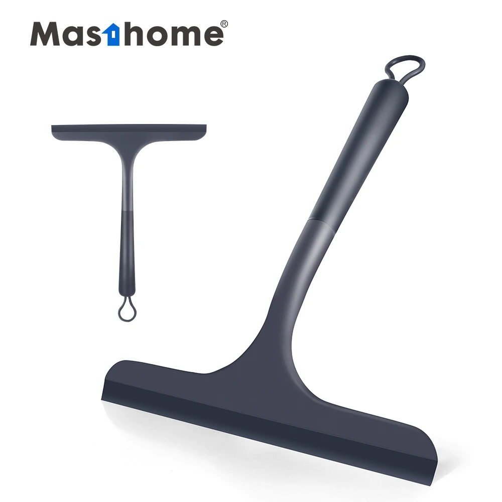 

Masthome 2020 hot selling TPR exquisite smooth TPR blade Strong decontamination cleaner window squeegee with ring hook, Gray