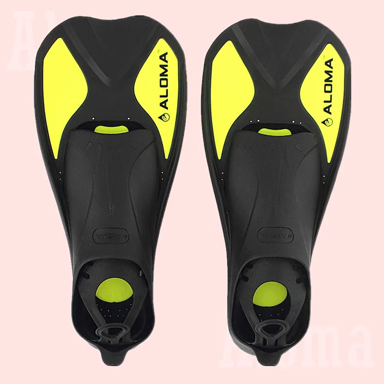 

kids size 30-31 32-33 full foot short blade TPR PP soft rubber flippers swimming training practice swim fins