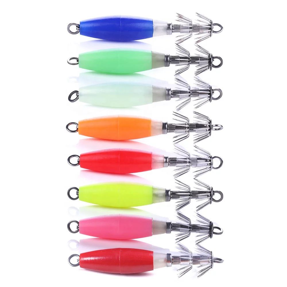 

Hengjia artificial shrimp 3.5# squid jigs fishing lures 10CM 15.5G bait, 8 colors as picture show/ blank/oem