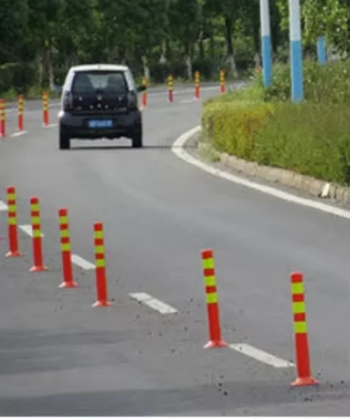 Traffic Safety Spring Warning Bollard 750mm High Reflective Flexible Parking Guide Post