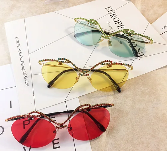 

Euramreican exaggerated personality trend female sunglasses