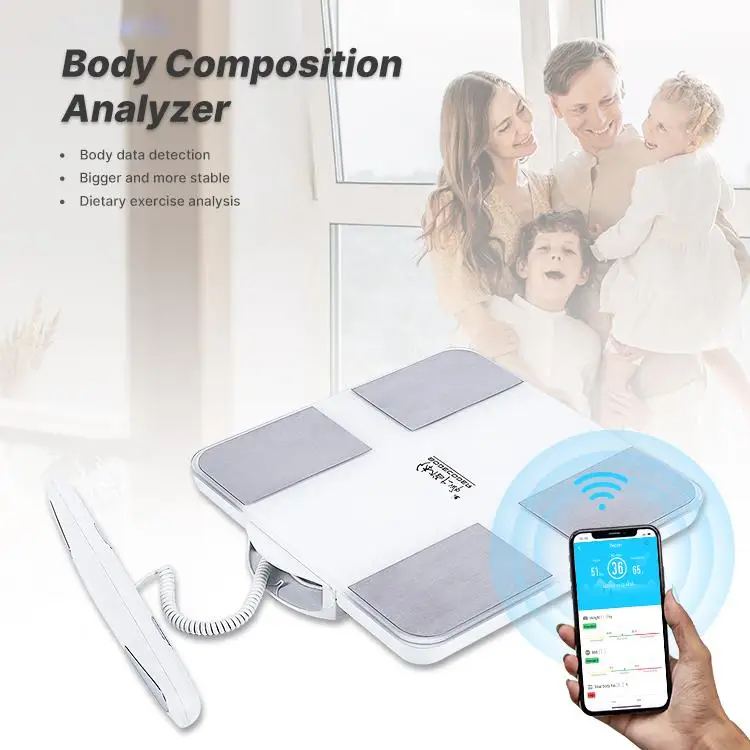 

Body Composition Analyzer Bioelectrical Impedance Scale Body Fat Analyzer Factory Dropship, White/customized