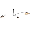 three heads ceiling lamp chandelier metal modern lamp spider shape for library movie theater