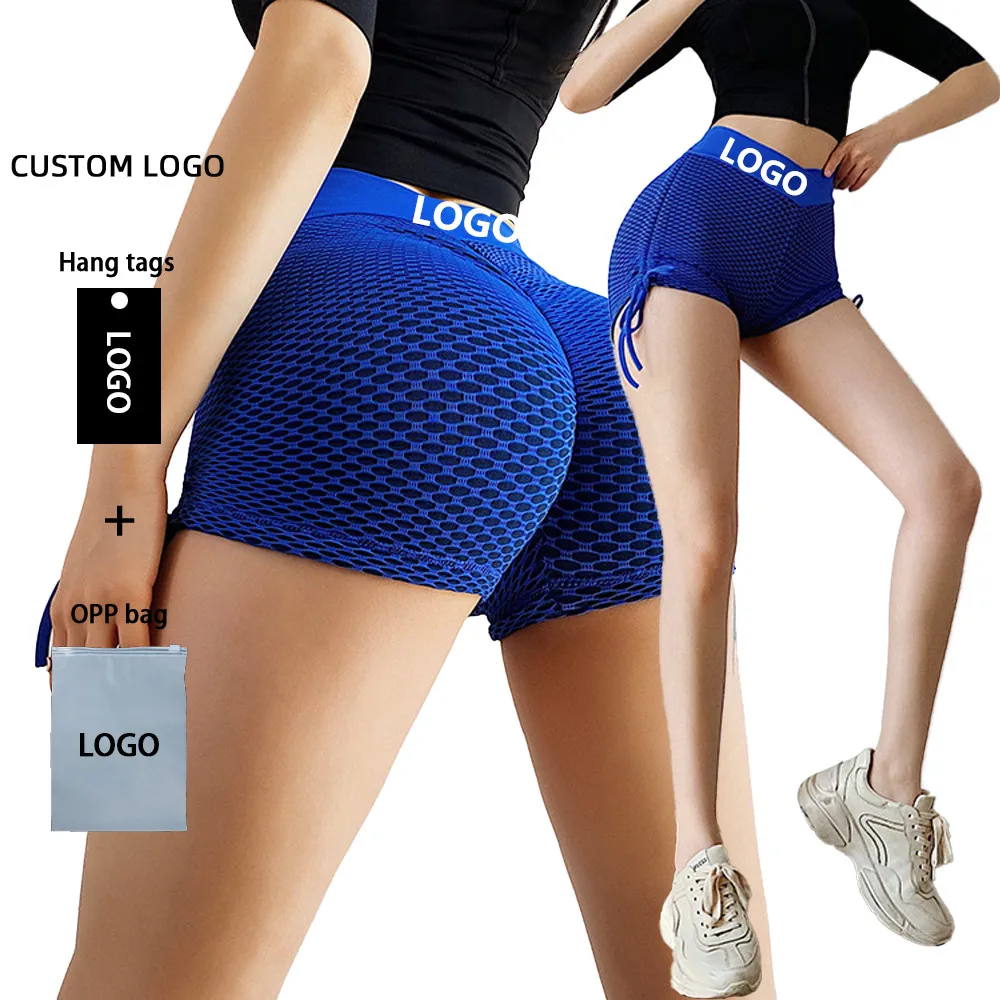 

womens biker yoga shorts compression yoga bottom workout high waist booty shorts, Printed