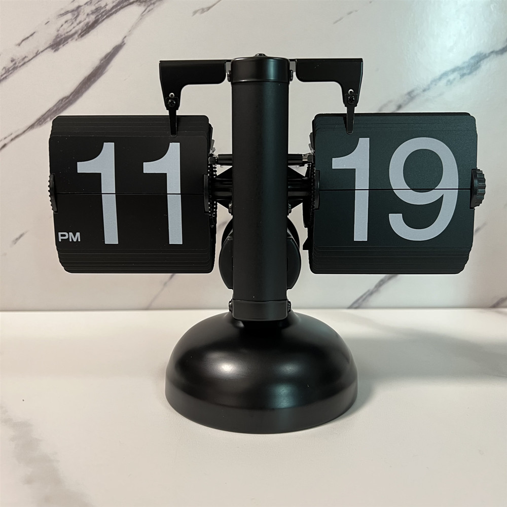

Lelyi High quality auto flip clock/flip desk clock /retro flip clock all black, White, black