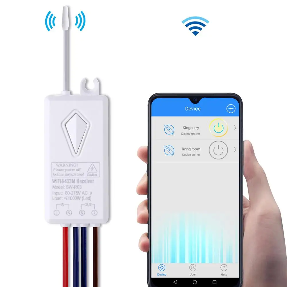 Waterproof IP54 Work with Alexa and Google Assistant APP Remote Control Tuya WIFI Electrical Smart Light Wall Switch