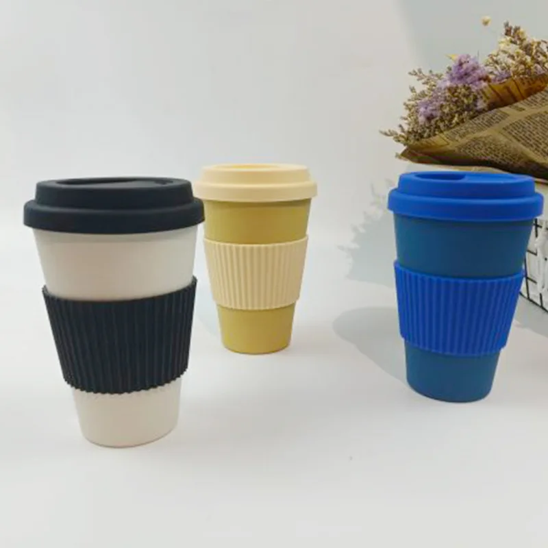 

Mikenda hot sale reusable coffee cup custom bamboo fiber coffee mugs, Customized color acceptable