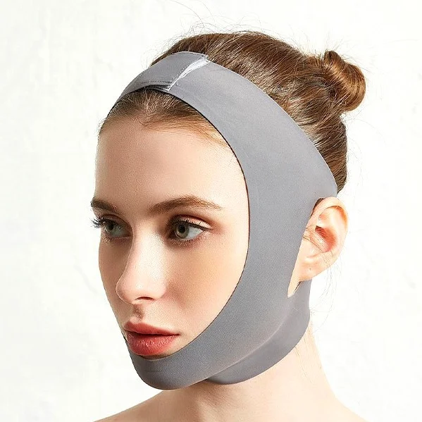 

FYD Face Lifting Slimming Belt Facial Cheek V Shape Lift Up Thin Mask Strap Face Line Chin Reduce Bandage, Asian skin color, grey color, or customized