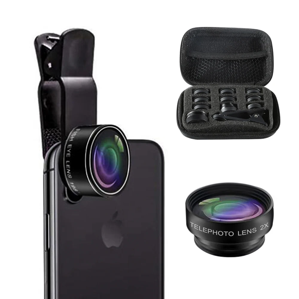 

Mobile Phone lens set 10in1 include Fisheye lens and Macro lens