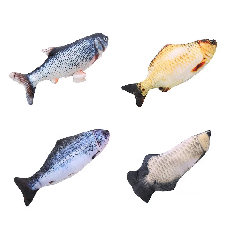 

Pet Cat Toy USB Charging Simulation Electric Dancing Moving Floppy Fish Cats Toys