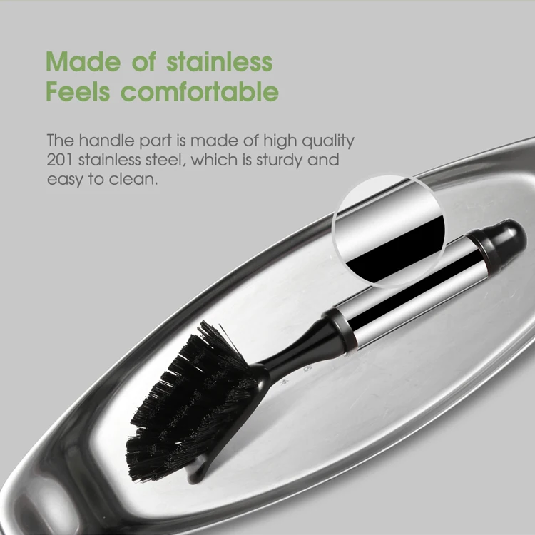 Masthome Kitchen Stainless Steel Dish Washing Handle Plastic Round