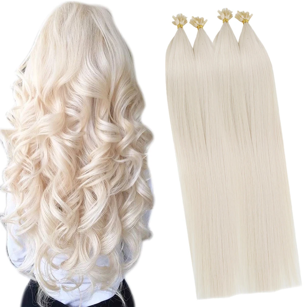 

Full Shine Lightest Blonde Keratin Bonded Virgin Hair Flat Tip Extensions