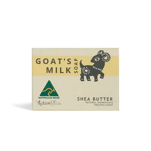 
NativeBliss Goats Milk Soap - Extra Shea Butter 100g with Organic Shea Butter - for Baby - Made in Australia - NB11 