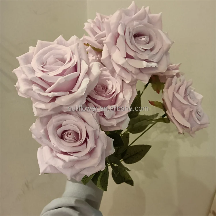 

B-2216 Factory Artificial Rose Flower Bouquet Red Roses Artificial Silk Roses Bulk for wedding decoration