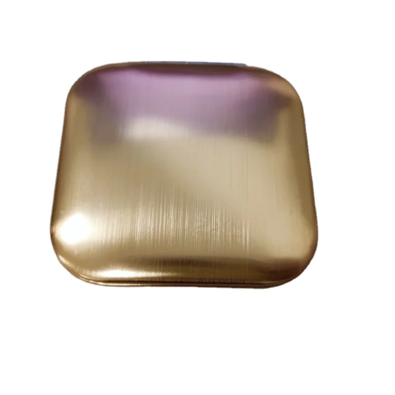 

Aluminum Square Pocket Mirror Personalized Folding Magnifying Makeup Mirror Cosmetic Custom Logo Gold Square Mirror, Customized color