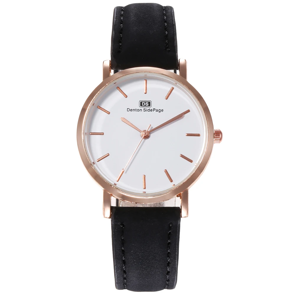 

2020 Amazon EBay Hot Sale Factory Simple Dial No Logo lady girl Watch Leather Watch Custom Logo reloj quartz hombre, Picture