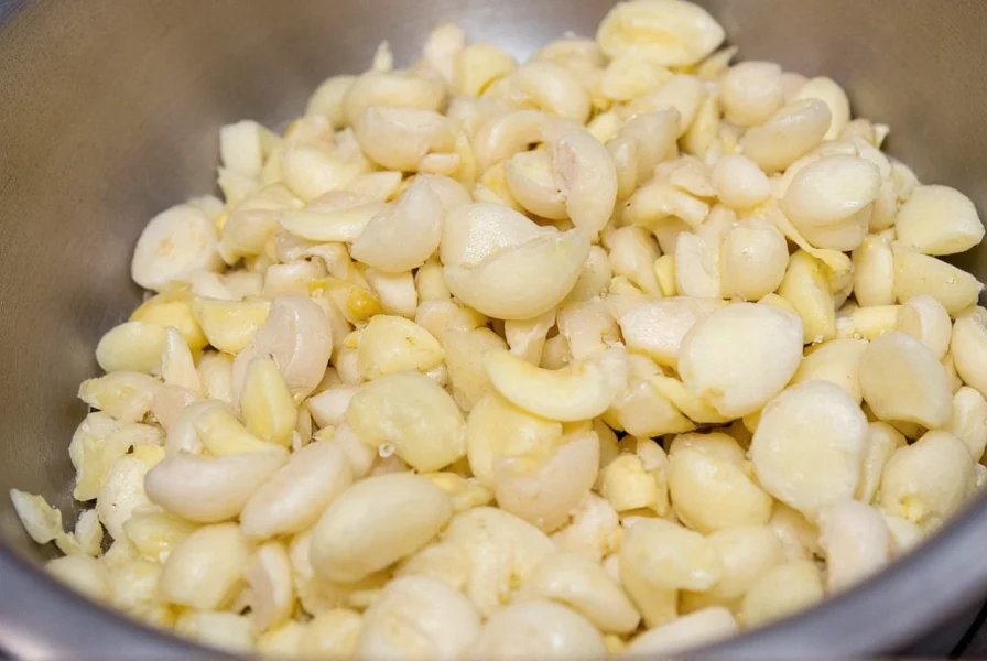 Various garlic products showing equivalent measurements for one clove