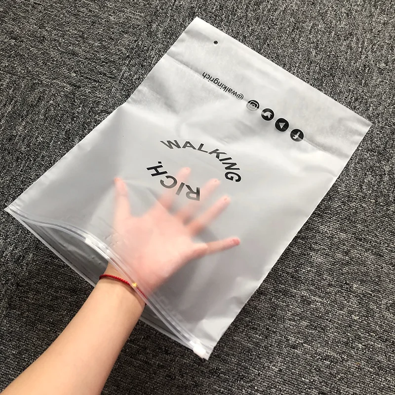 

Wholesale T shirt plastic packaging zip Lock clothing bags zipper bag