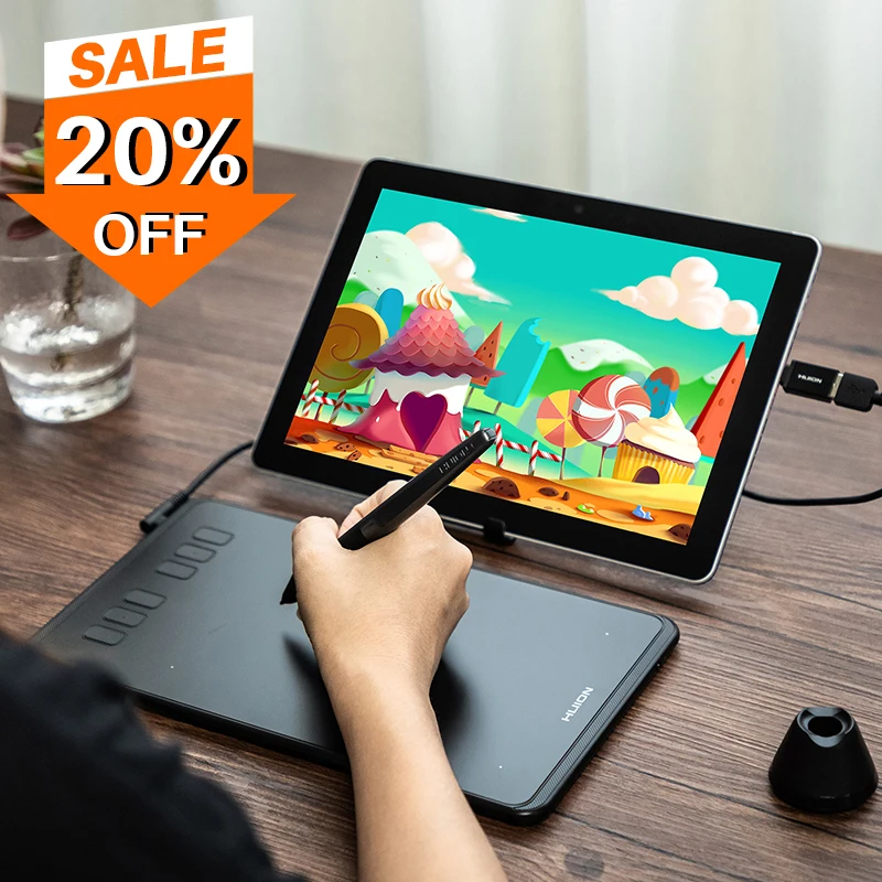 Huion Stifttablett mit batterielosem Stift, 8192 Druckstufen