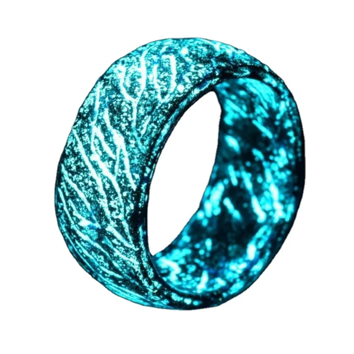 

Fashionable Colorful Luminous Resin Ring Thermochromic Glowing In The Dark Rings For Women Men Jewelry