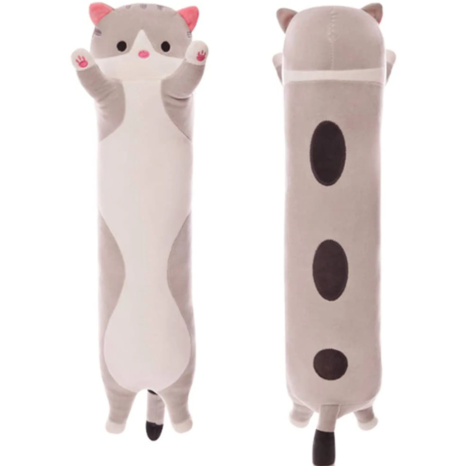 

19.68Inch Cat Soft Pillow Plush Long Throw Sleeping Pillow Cotton Kitten Pillow Cuddly Stuffed Doll Plush Toy