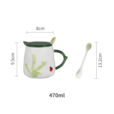 

Custom design Creative ceramic mug with ceramic lid, White