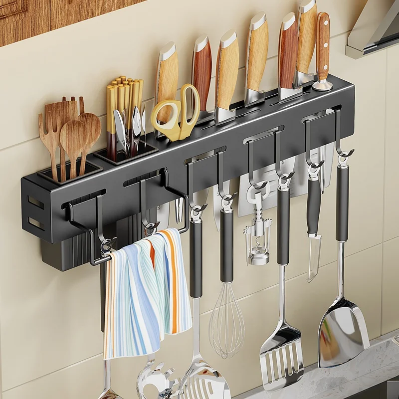 

wholesale wall mounted kitchen organizer spice rack shelf storage holders & racks dish, Black or sliver