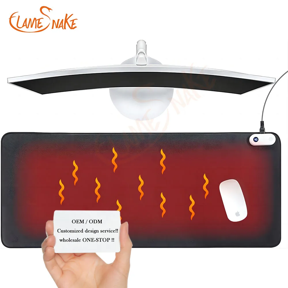 

Multi-Functional Heated Warm Writing Mouse Pad Warm Heated Desk Mat 33x80 cm