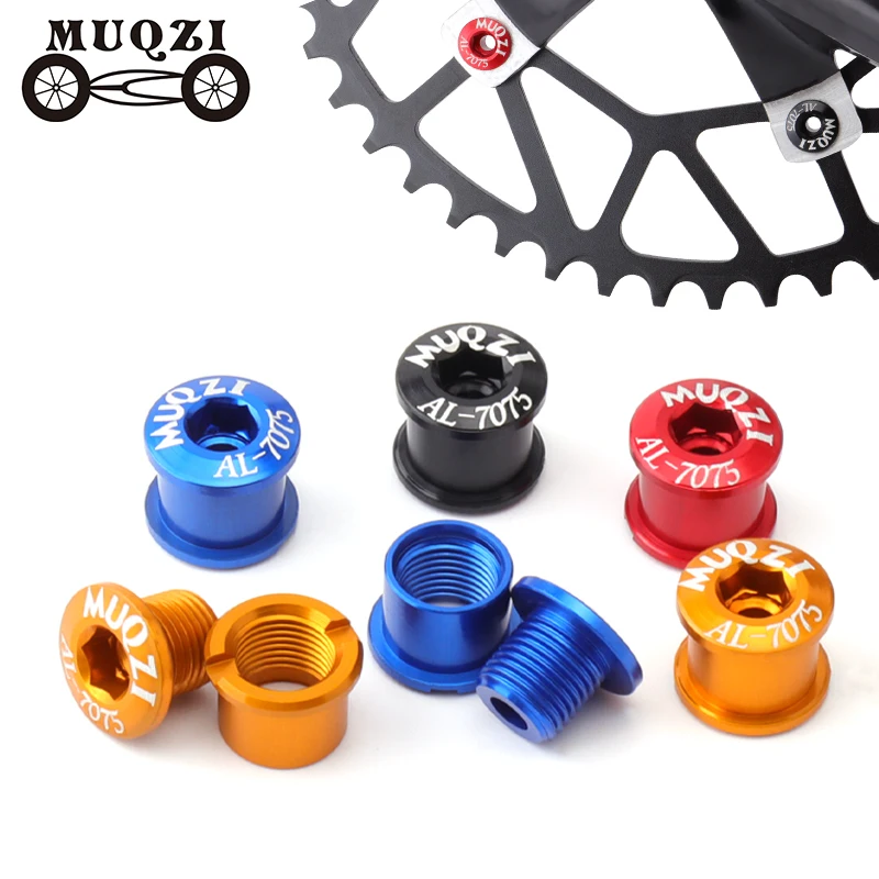 

MUQZI Mtb Bicycle Chain wheel Screws Cycling Chain ring Wheel Bolt 7075 Aluminum Alloy Road Bike Disc Screws for Crankset Parts