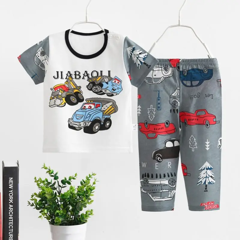 

Dropshipping OEM wholesale new design children 2pcs pajama sets cheap price ready made fancy sleepwear kids cotton pajamas, White