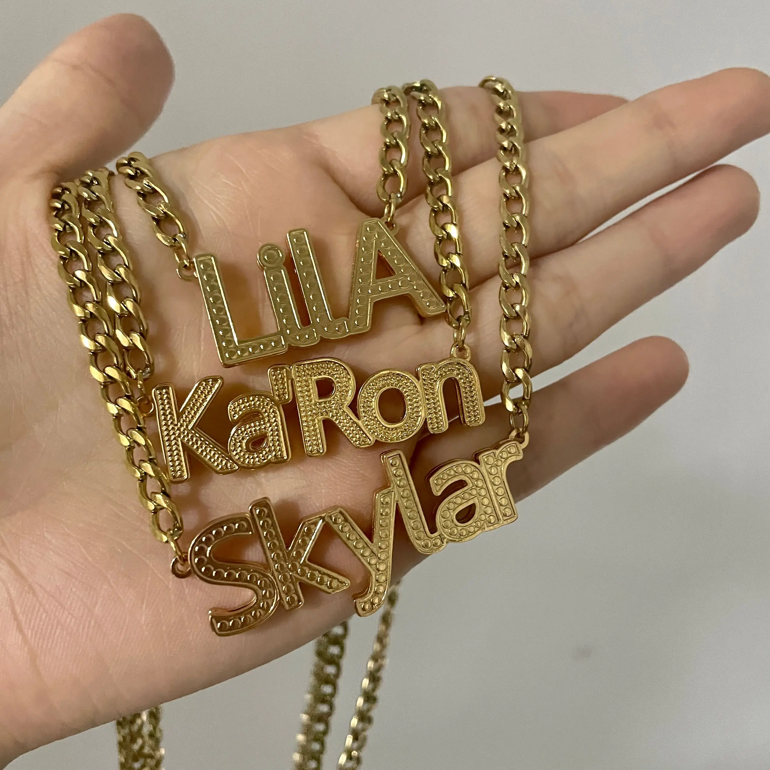 

Bohemian Lady Custom Name Memorial Day Mother's Day Hip-Hop Cool Lovely Sweet Nightclub Jewelry Gift Necklace