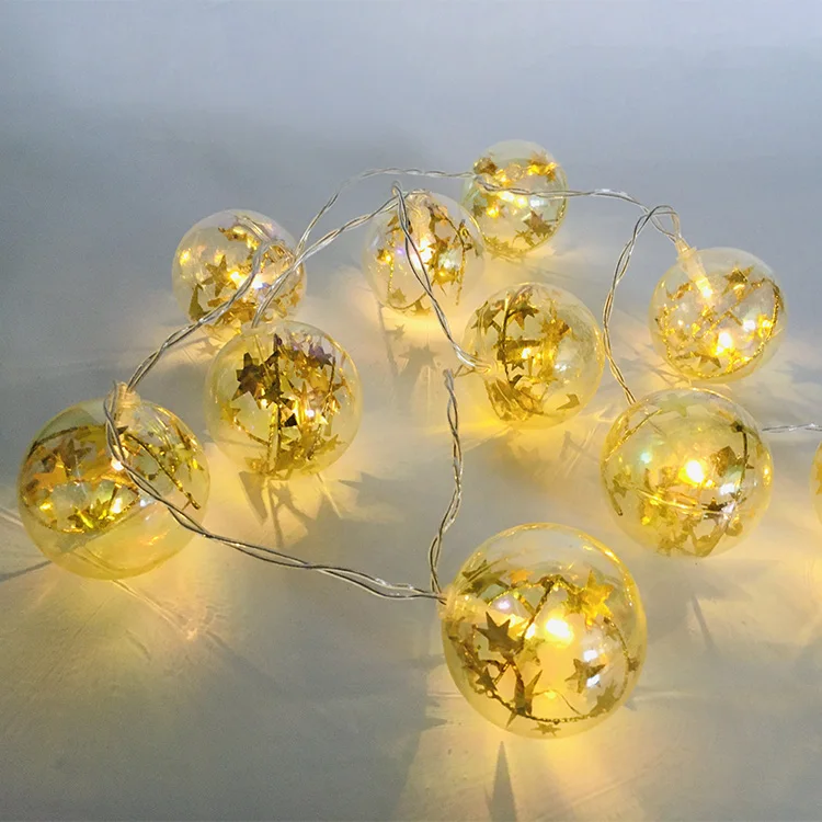 Connectable Copper Wire Pingpong Ball Christmas String Light for Party Festival Decoration