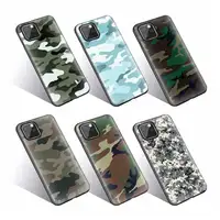 

Custom Black Silicon Phone case for iPhone 5S 6S 7 8Plus 11 Pro Max X XR XS print Cool Camo Army color Soft TPU cover