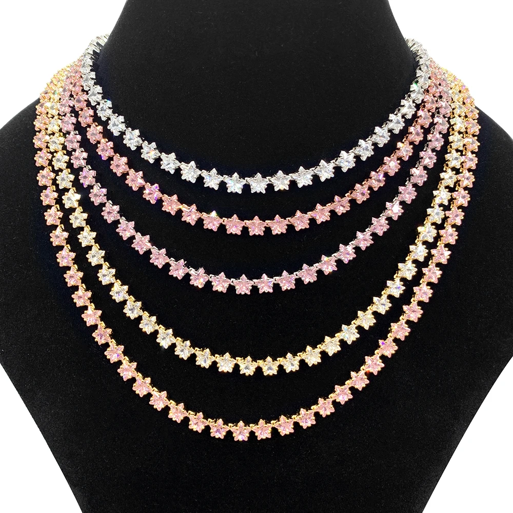 

Exquisite custom Fashion Jewelry Gold Rose Gold Star Pendant Necklace for women